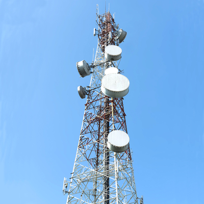 70m 4 Legged Lattice Steel Towers Microwave VHF And GSM Antenna
