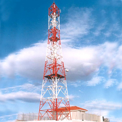 35-65m Lattice Steel Towers Free Standing Galvanized Steel Microwave Tower