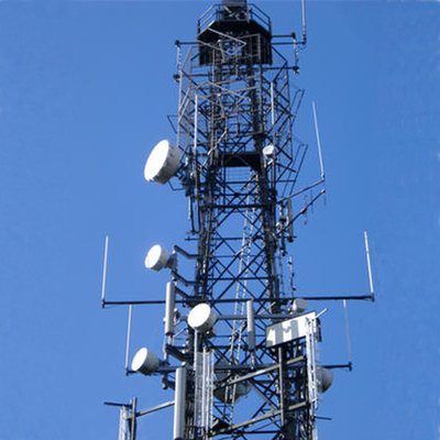 Q235 Q345 Telecom Steel Tower 100m Self Supporting Communication Tower