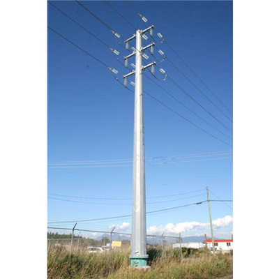 35m Self Supporting Pole Power Transmission Monopole Tower