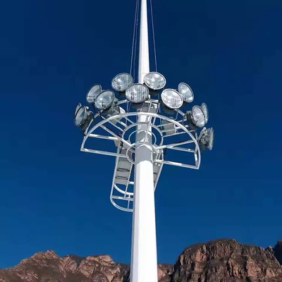 Cast Iron Tapered High Mast Pole Outdoor Lamp Post Street Light 45m