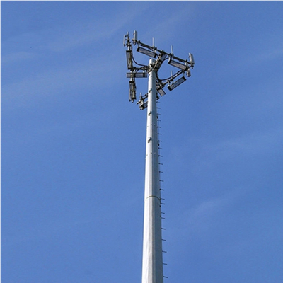 20m High Mast Transmission Steel Monopole Antenna Tower For Communication