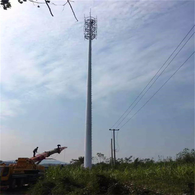 45m Power Transmission Antenna Monopole Steel Tower