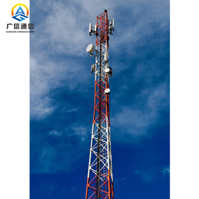Signal Transmission Angle Radar Telecom Steel Tower 110M Height