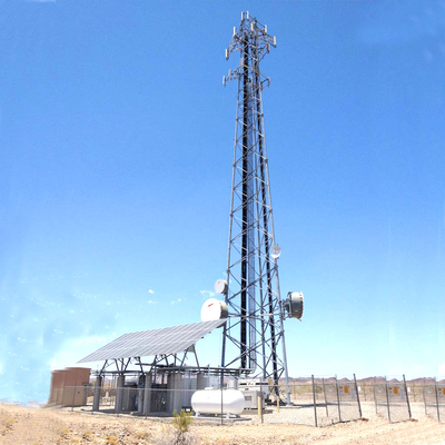 Q345B Telecom Wind Turbine Tower 4 Or 3 Legs 120m Height