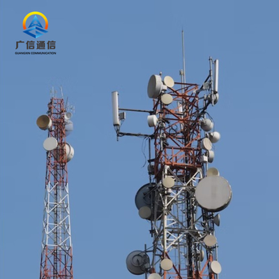 Self Support Telecom Steel Tower Hot Dip Galvanization 50M For Microwaves