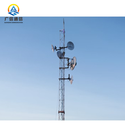 Galvanized Steel Tubular Guyed Telecommunication Tower Self Supporting