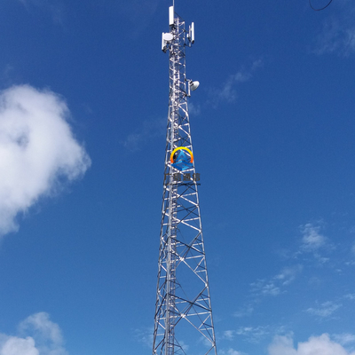 50m 100m Steel Communication Towers With Work Platform