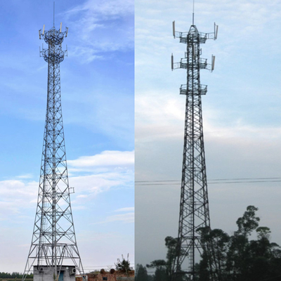 45m Greenfield Self Support Steel Telecom Lattice Tower By Bolting Installation