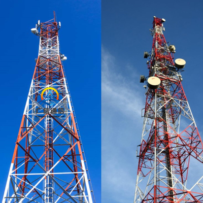 Microwave Antenna Telecommunication Cellular Tower For Radio TV Broadcasting Equipment
