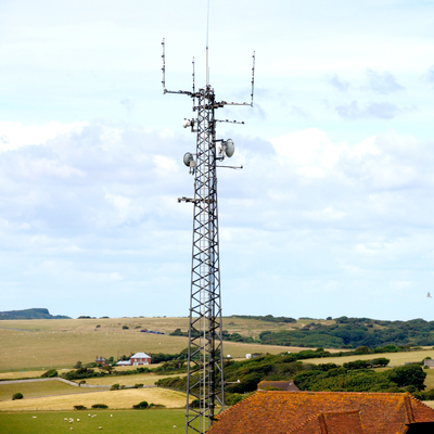 ISO Certified Telecommunications Tower Made of Galvanized Steel Tubes Angle Steel Plates