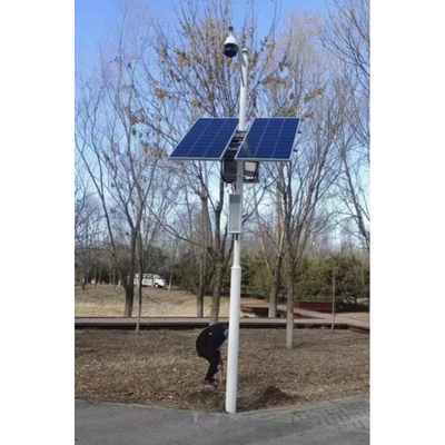 6m 8m 10m Galvanized Steel Pole Camera Monitoring For Solar Panel System
