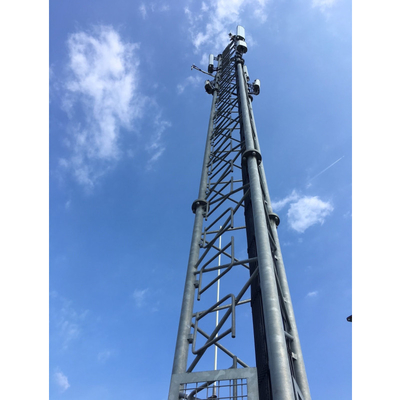 30m 3 Legs Telecommunication Steel Tower Tubular Flange Connection