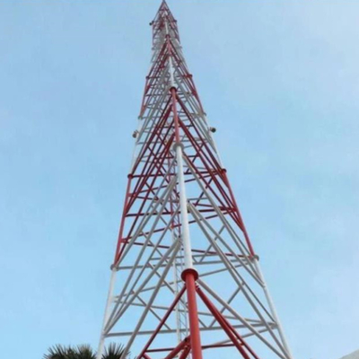 Square Design 45m Telecommunication Mobile Tower 4 Legged Tube