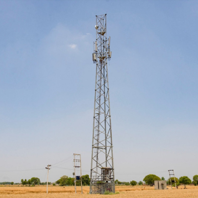 Heavy Duty Galvanized Mild Steel Lattice Tower For BTS Radio Communications