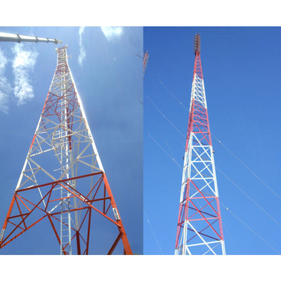 3 Legged Angular Lattice Tower Hot Deep Galvanization Radio Broadcasting
