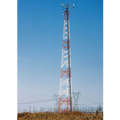 Custom Galvanized Steel Telecom Tower Self Support Free Standing Lattice Tower