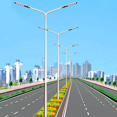 18 Meter Q355B Mild Steel Pole For Mounting LED Street Lights