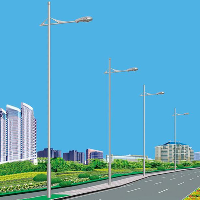 8m Conical Or Octagonal Steel Street Light Pole Customized To Lighting Solutions
