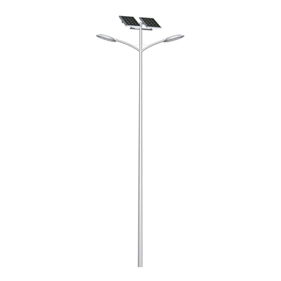 Dual Arm Brackets Galvanized Steel Light Pole For Residential Yards