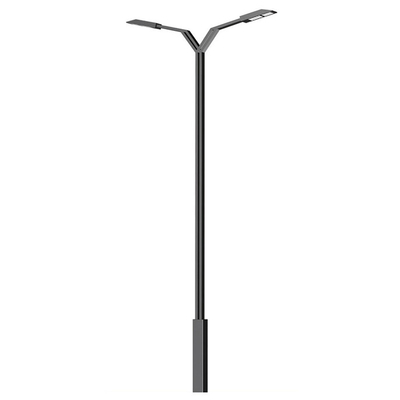 anti corrosion Q355B 8m Galvanised Street Light Pole With Dual Arm Brackets