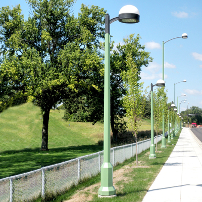 5m Conical Galvanised Street Lighting Pole With Custom Mounting Brackets