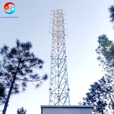 Hot Dip Galvanizing Telecom steel Tower With Seismic Resistance ≥8°