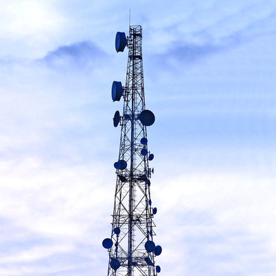Hot Dip Galvanization Transmission Steel Tower 20m To 100m Self Supporting Lattice Tower