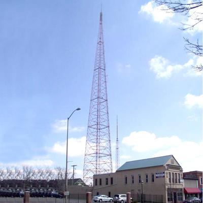 30m To 100m High Mast Pylon Communication Lattice Tower Hot Dipped Galvanization
