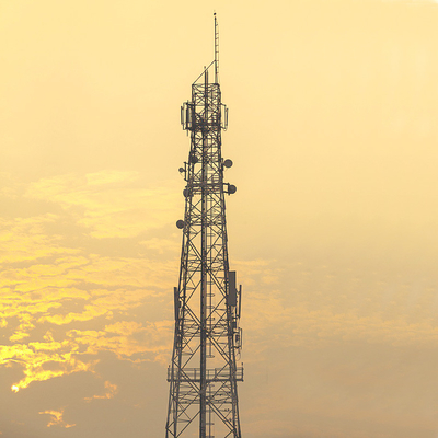 Self Supporting Galvanized Steel Communication Tower 30m To 60m For BTS