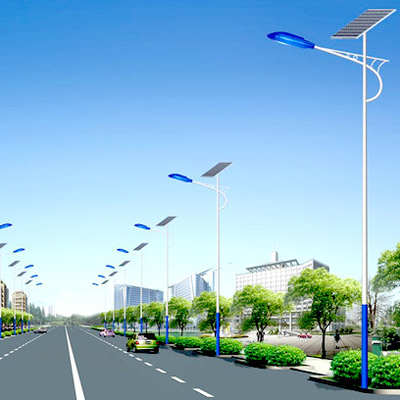 12000lm 6m To 12m Galvanised Steel Street Light Pole With Base Plate 3 Years Warranty