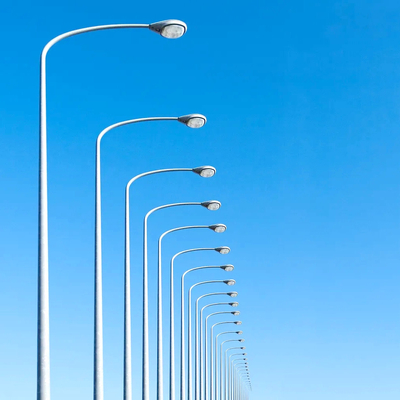 IP65 Rated Galvanised Street Light Pole 6m Height Corrosion Resistance