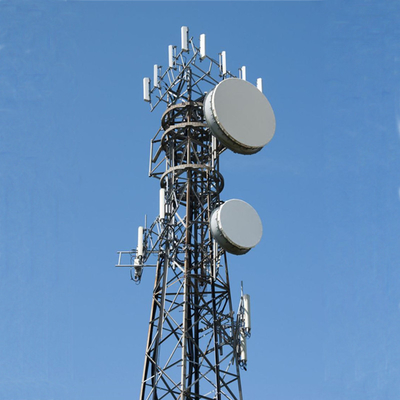 Hot Dip Galvanizing Antenna Tower With Wind Speed Resistance Customized