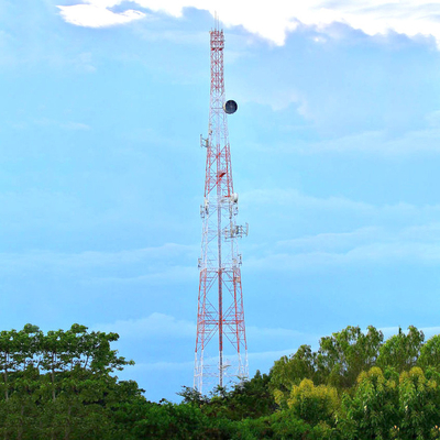 Hot Dip Galvanized Steel Lattice Telecom Tower Free Standing Self Supporting