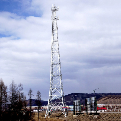 3 Or 4 Legs Triangle Square Transmission Steel Tower Height 20-100m