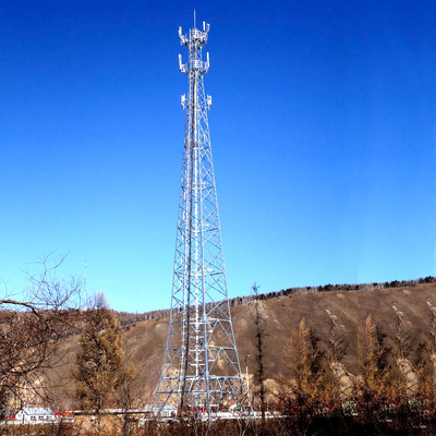 Free Standing Transmission Steel Tower Durable High Support Strength