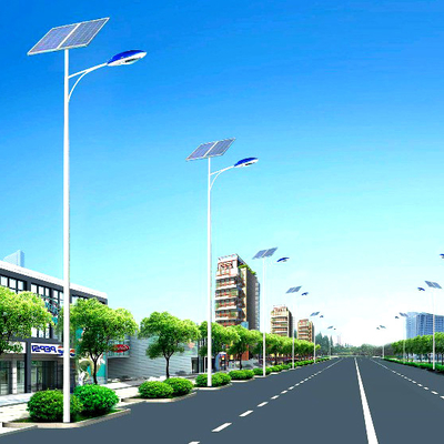 6m To 15m Galvanized Steel Utility Street Lighting Poles Compliant ASTM 123