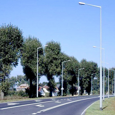 Steel Galvanized Street Light Pole Custom 6m To 12m Height