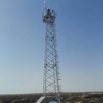 BTS Cellular Signal Transmission Tower  Steel Four Legs Lattice Mast