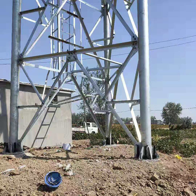 Galvanized Steel Self-support Lattice Mast 5G Telecom Tower 45m