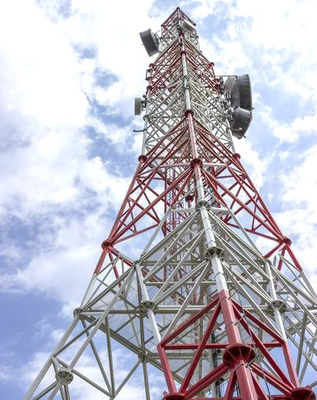 100-300 feet tall Galvanized Steel Self-support Lattice Tower for BTS Stations