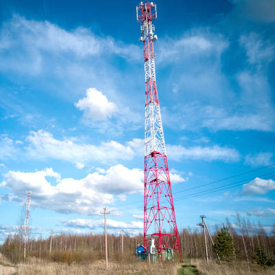 30-60m Self-support Galvanized Steel Telecom BTS Tower or Mast Complied with ICAO