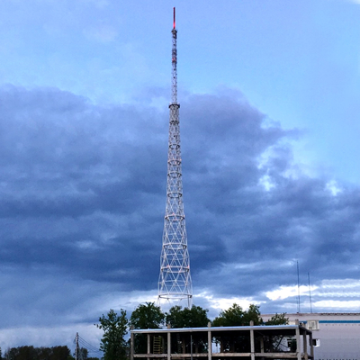 45 Self-support Galvanized Steel Mast Structure BTS Communication Lattice Tower