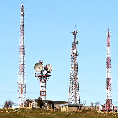 Galvanized Steel Structure Lattice Mast BTS Communication Tower 50m Tall