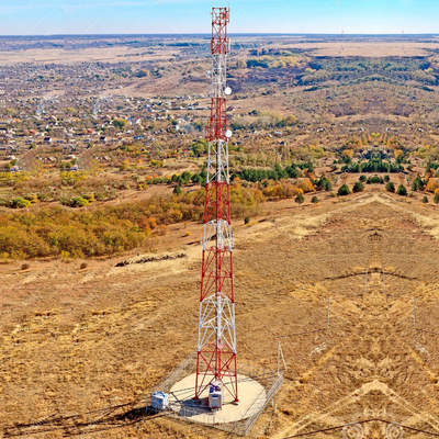 45 Self-support Galvanized Steel Mast Structure BTS Communication Lattice Tower