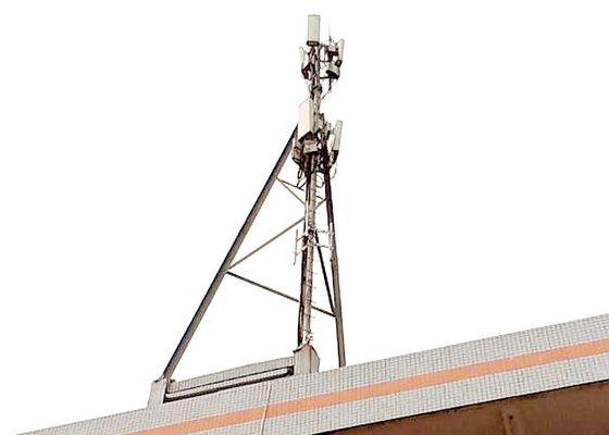 Iso9001 Self Supporting Tripod Rooftop Cell Tower 15m Tv Transmitter Towers