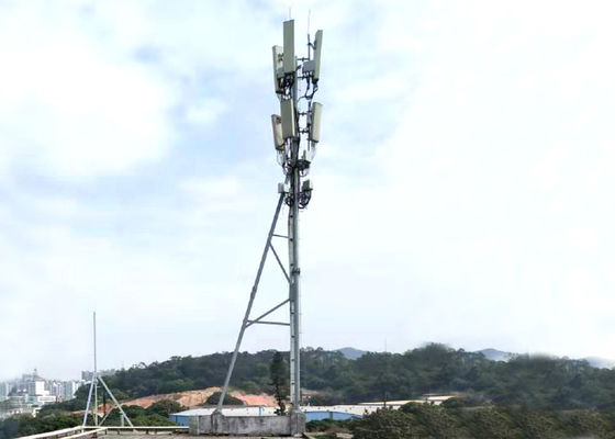 Iso9001 Self Supporting Tripod Rooftop Cell Tower 15m Tv Transmitter Towers