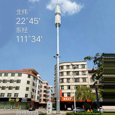 ODM OEM High Mast Steel Tubular Pole 35m 3 Platforms Self Supporting