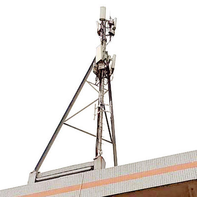20m Galvanized Steel Rooftop Antenna Tower 3G 4G 5G Telecommunication