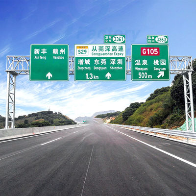 ISO9001 Highway Billboard Steel Structure 45m Free Standing